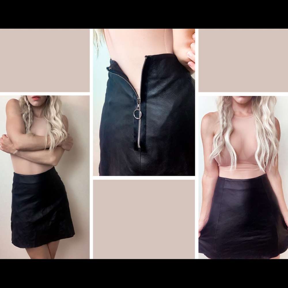 Lamb Leather skirt by VEDA